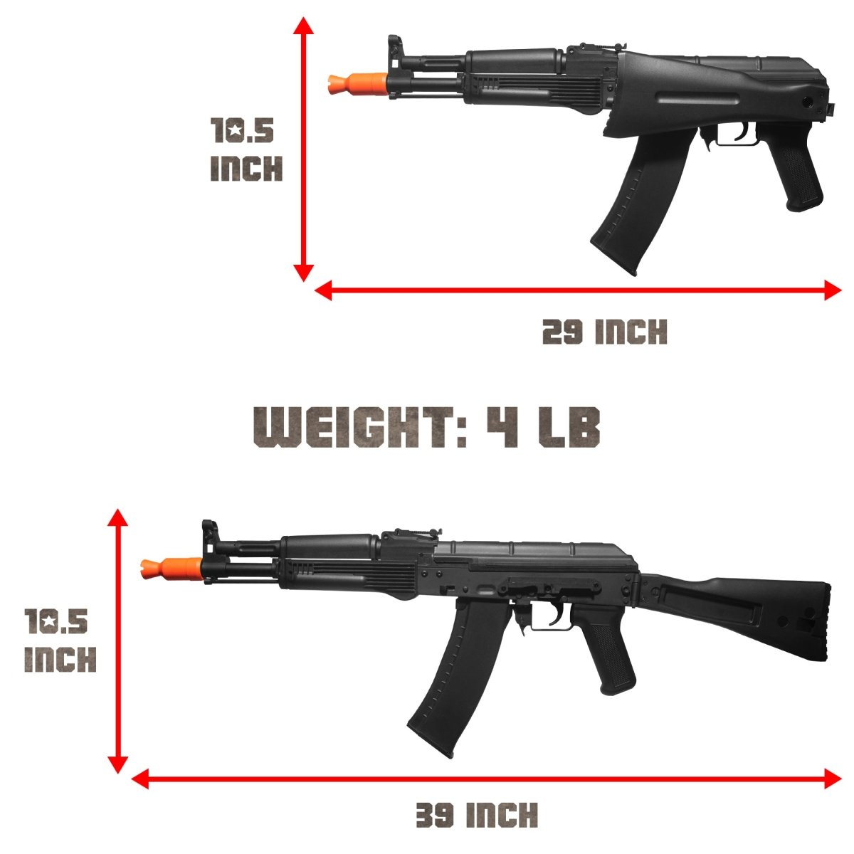EMERBU Modified AK105 Splatter Gel Ball Blaster Gun - EMERBUtoysEMERBUtoys