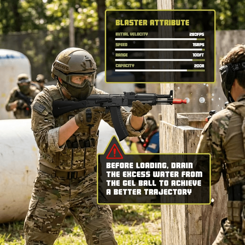 EMERBU Modified AK105 Splatter Gel Ball Blaster Gun - EMERBUtoysEMERBUtoys