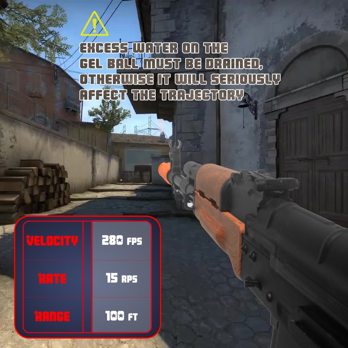 EMERBU Modified AK74 Splatter Gel Ball Blaster Gun - EMERBUtoysEMERBUtoys