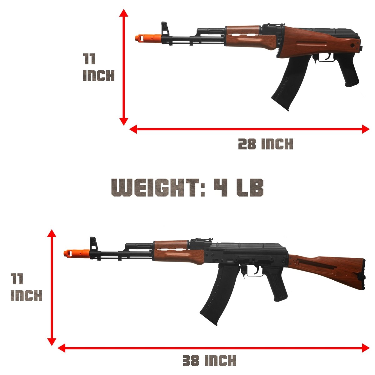 EMERBU Modified AK74 Splatter Gel Ball Blaster Gun - EMERBUtoysEMERBUtoys