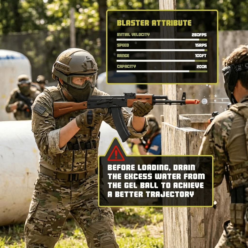 EMERBU Modified AK74 Splatter Gel Ball Blaster Gun - EMERBUtoysEMERBUtoys