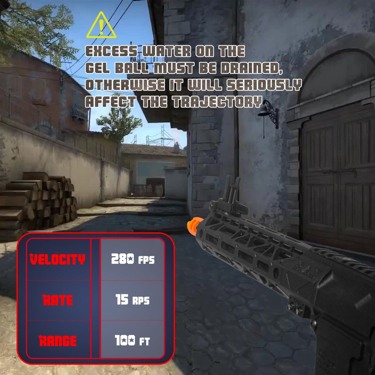 EMERBU Modified ARP9 Plus Splatter Gel Ball Blaster Gun(Black) - EMERBUtoysEMERBUtoys