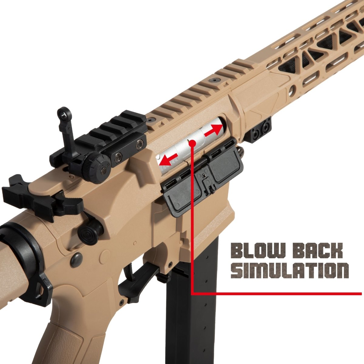 EMERBU Modified ARP9 Plus Splatter Gel Ball Blaster Gun(Tan) - EMERBUtoysEMERBUtoys