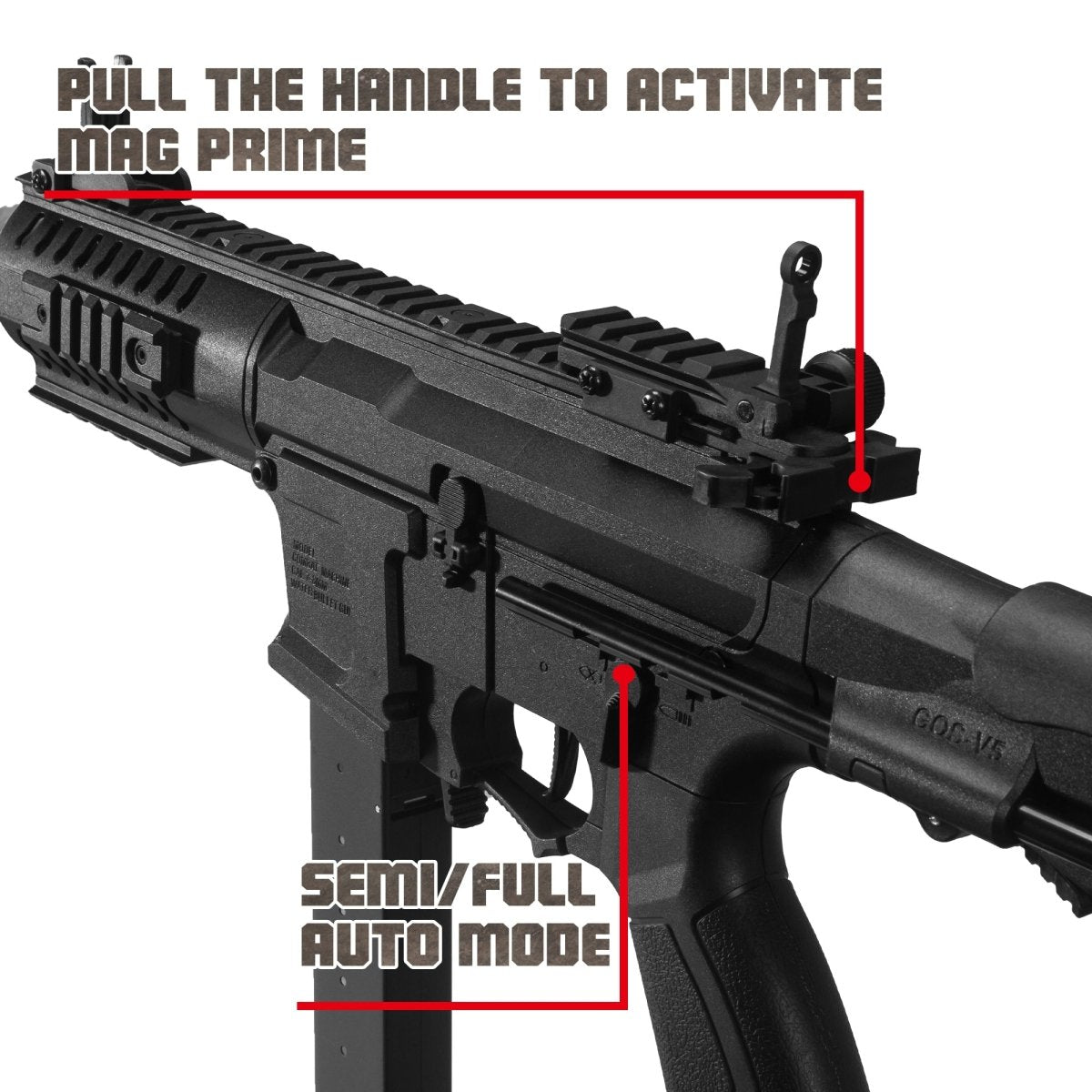 EMERBU Modified ARP9 Splatter Gel Ball Blaster Gun(Black) - EMERBUtoysEMERBUtoys