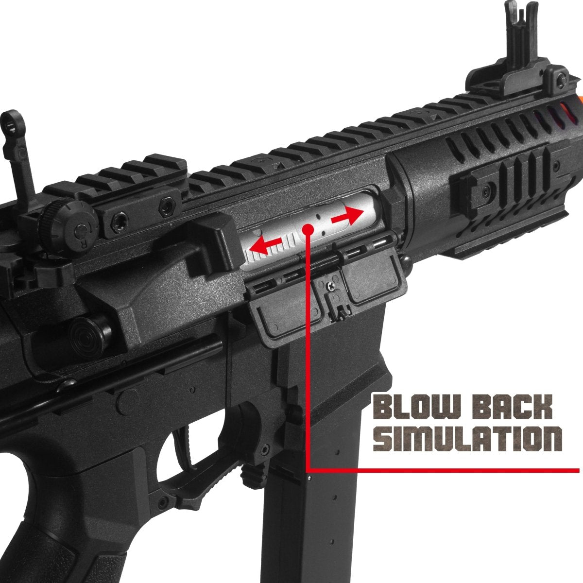 EMERBU Modified ARP9 Splatter Gel Ball Blaster Gun(Black) - EMERBUtoysEMERBUtoys