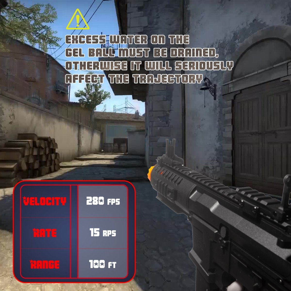 EMERBU Modified ARP9 Splatter Gel Ball Blaster Gun(Black) - EMERBUtoysEMERBUtoys