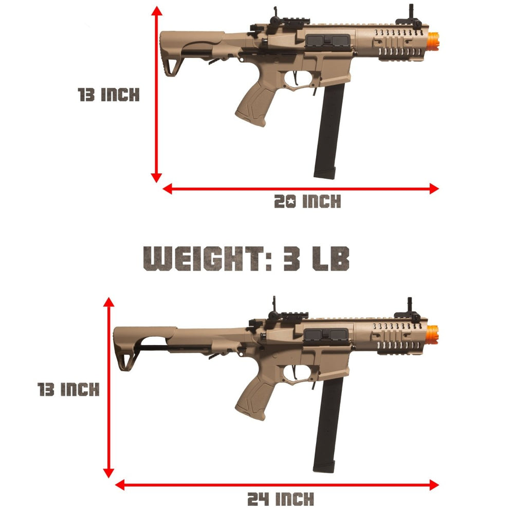 EMERBU Modified ARP9 Splatter Gel Ball Blaster Gun(Tan)