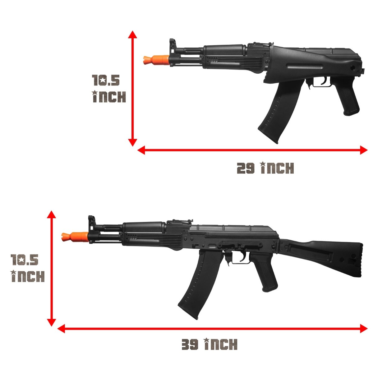 EMERBU Modified Gel Ball Blaster Gun AK105 - EMERBUtoysEMERBUtoys