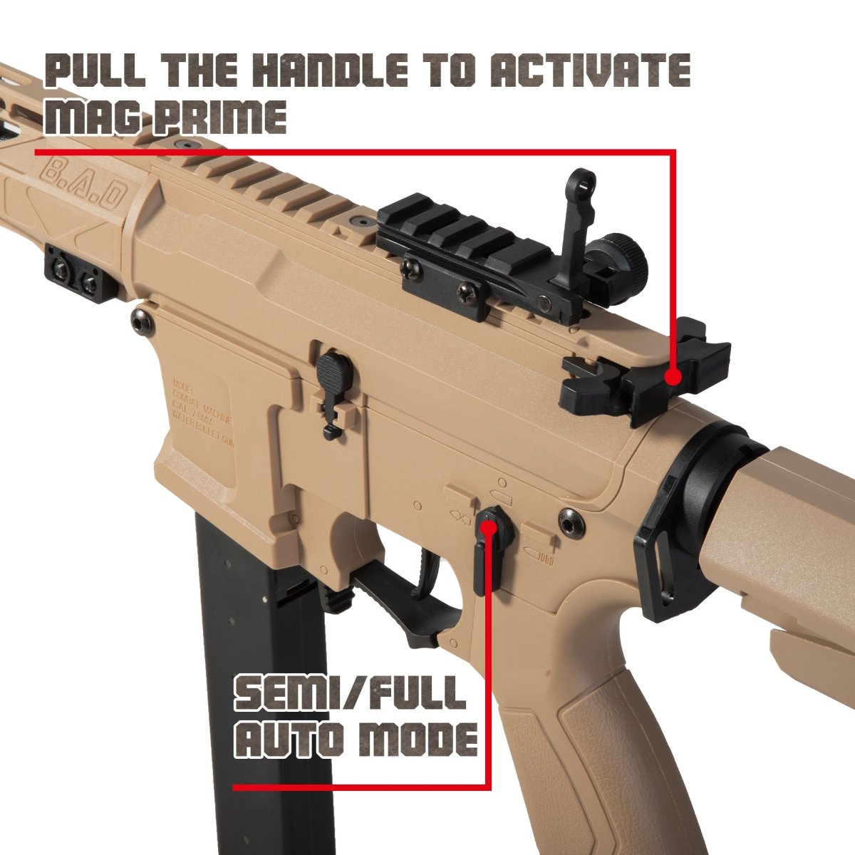 EMERBU Modified Gel Ball Blaster Gun ARP9 Extended(Tan) - EMERBUtoysEMERBUtoys
