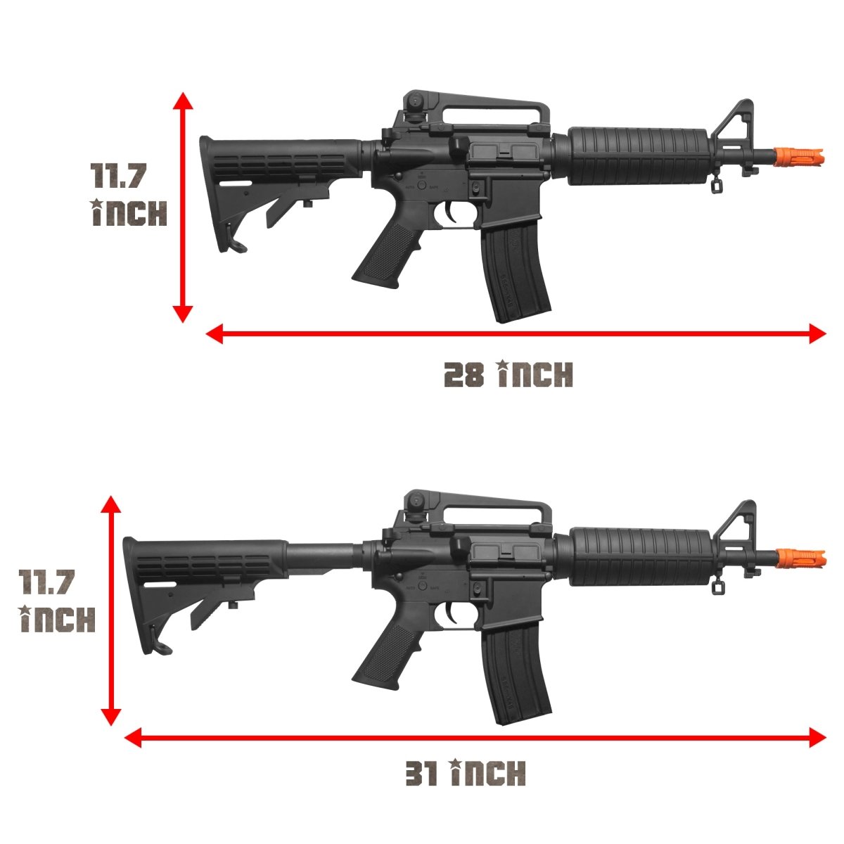 EMERBU Modified Gel Ball Blaster Gun M4 Carbine(Black) - EMERBUtoysEMERBUtoys