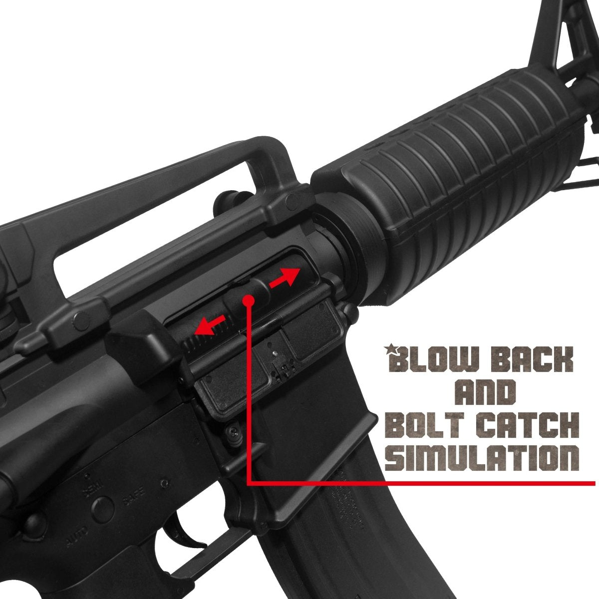 EMERBU Modified Gel Ball Blaster Gun M4 Carbine(Black) - EMERBUtoysEMERBUtoys