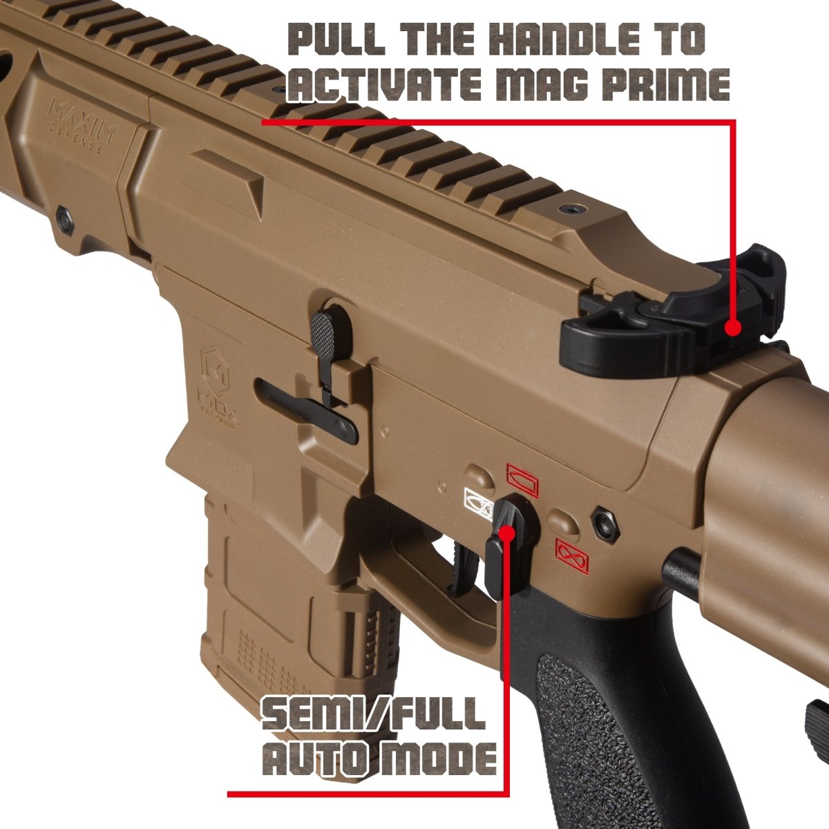 EMERBU Modified Gel Ball Blaster Gun PDX(Tan) - EMERBUtoysEMERBUtoys