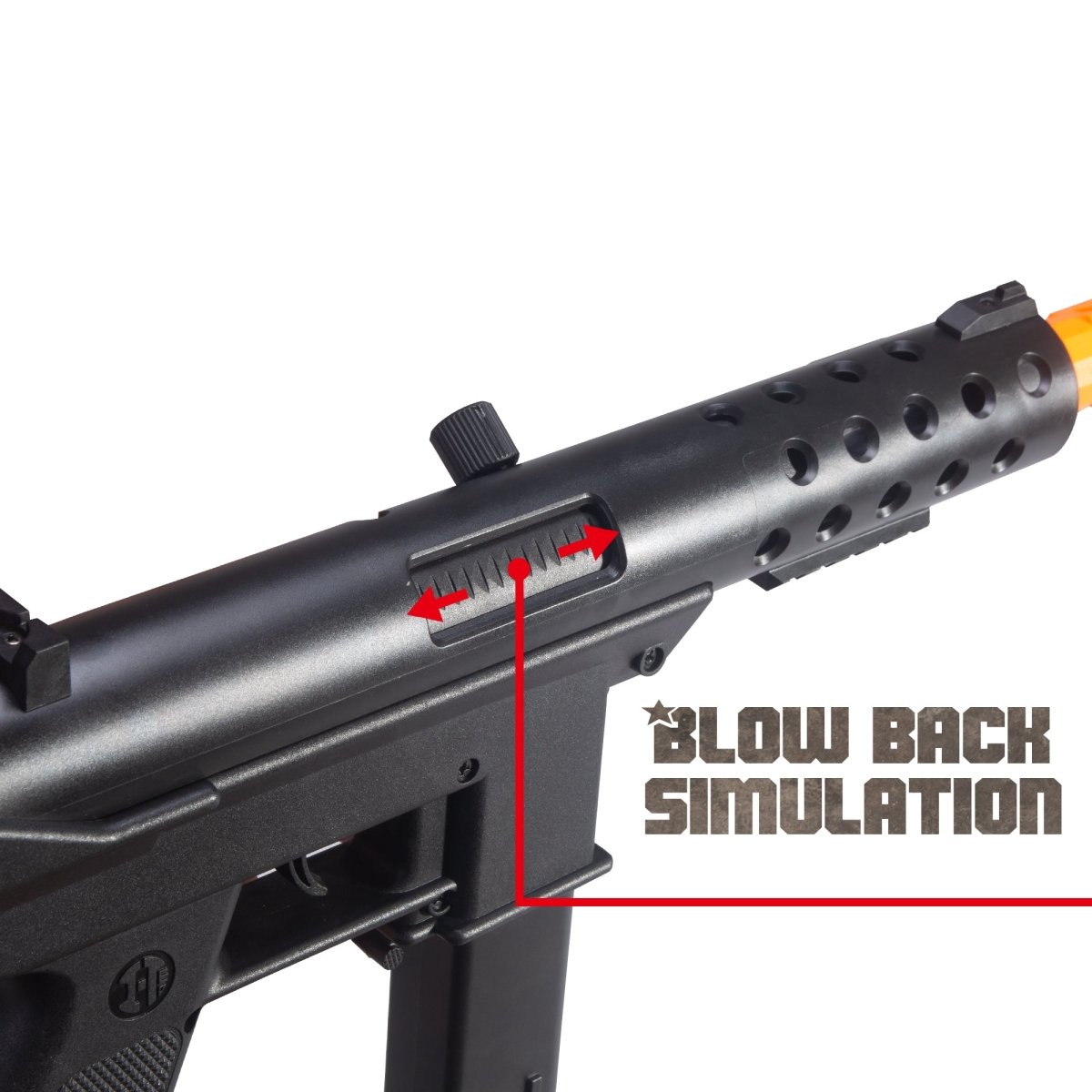 EMERBU Modified Gel Ball Blaster Gun TEC9(Black) - EMERBUtoysEMERBUtoys