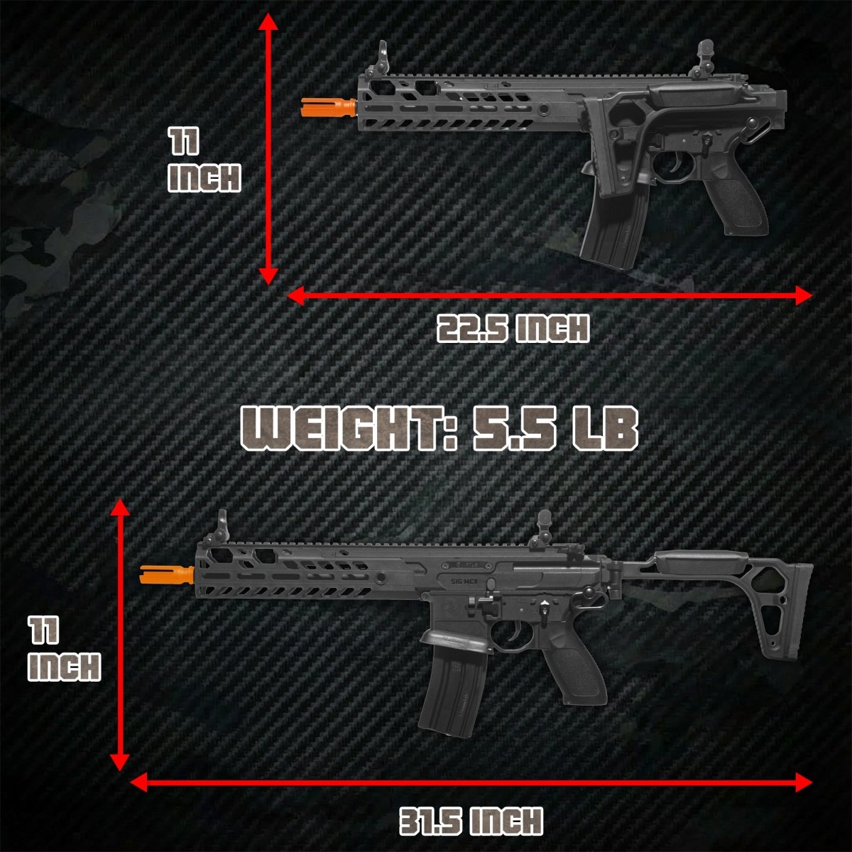 EMERBU Modified MCX Splatter Gel Ball Blaster Gun(Black) - EMERBUtoysEMERBUtoys