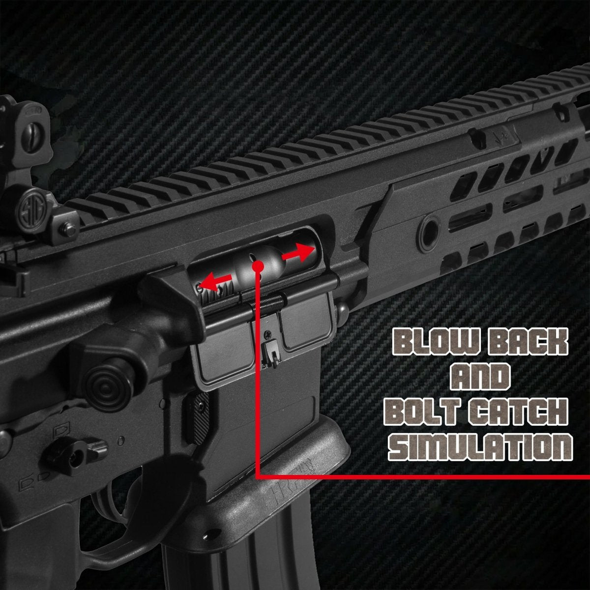 EMERBU Modified MCX Splatter Gel Ball Blaster Gun(Black) - EMERBUtoysEMERBUtoys