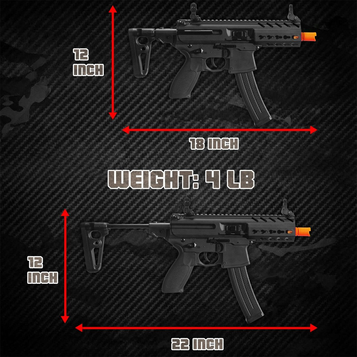 EMERBU Modified MPX Splatter Gel Ball Blaster Gun(Black) - EMERBUtoysEMERBUtoys