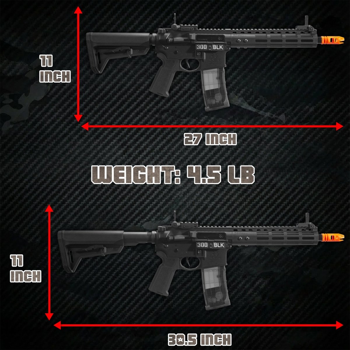 EMERBU Modified N4 Splatter Gel Ball Blaster Gun(Black) - EMERBUtoysEMERBUtoys