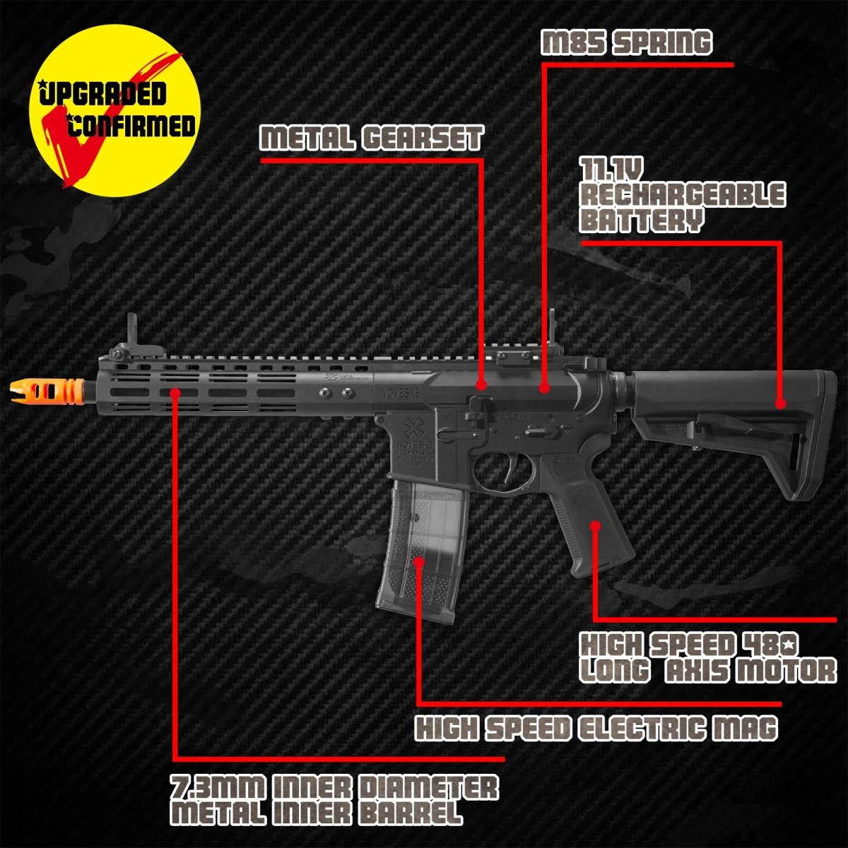 EMERBU Modified N4 Splatter Gel Ball Blaster Gun(Black) - EMERBUtoysEMERBUtoys