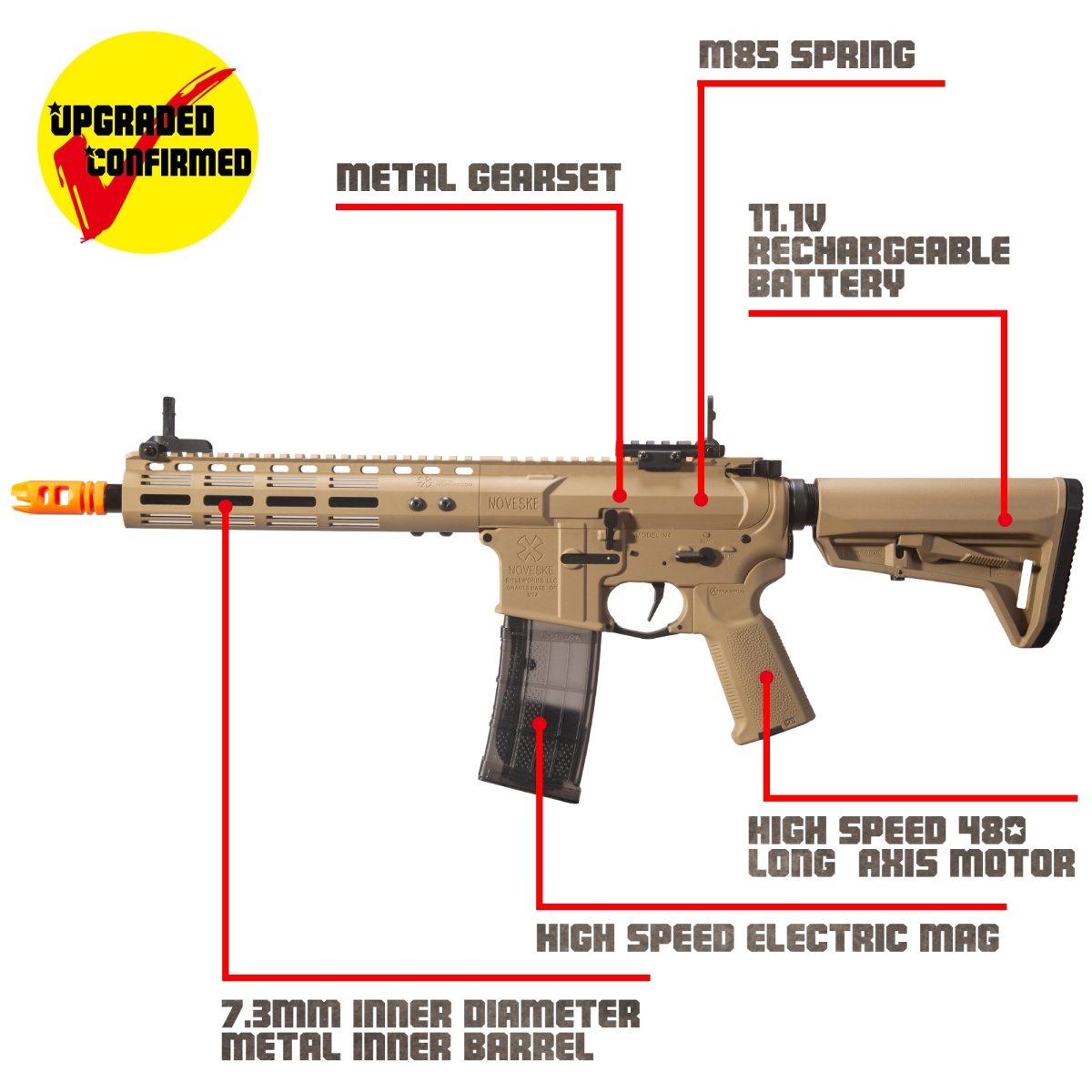 EMERBU Modified N4 Splatter Gel Ball Blaster Gun(Tan) - EMERBUtoysEMERBUtoys