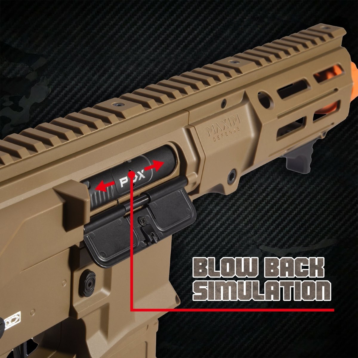 EMERBU Modified PDX Splatter Gel Ball Blaster Gun(Tan) - EMERBUtoysEMERBUtoys