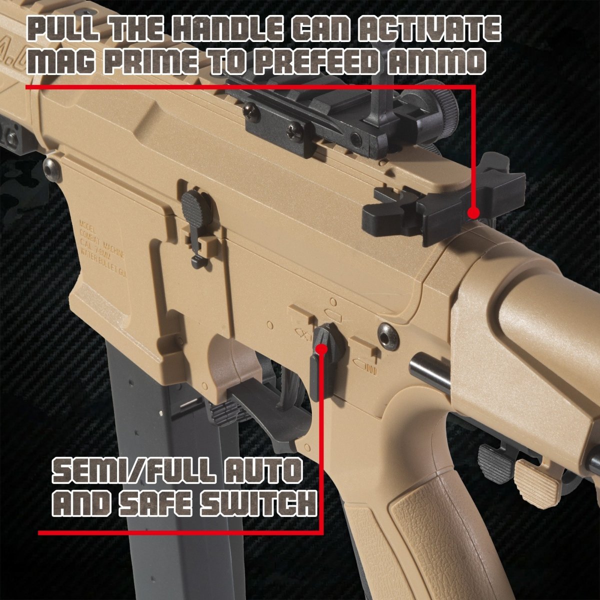 EMERBU Pro - Garde ARP9 Plus Splatter Gel Ball Blaster Gun(Tan) - EMERBUtoysEMERBUtoys