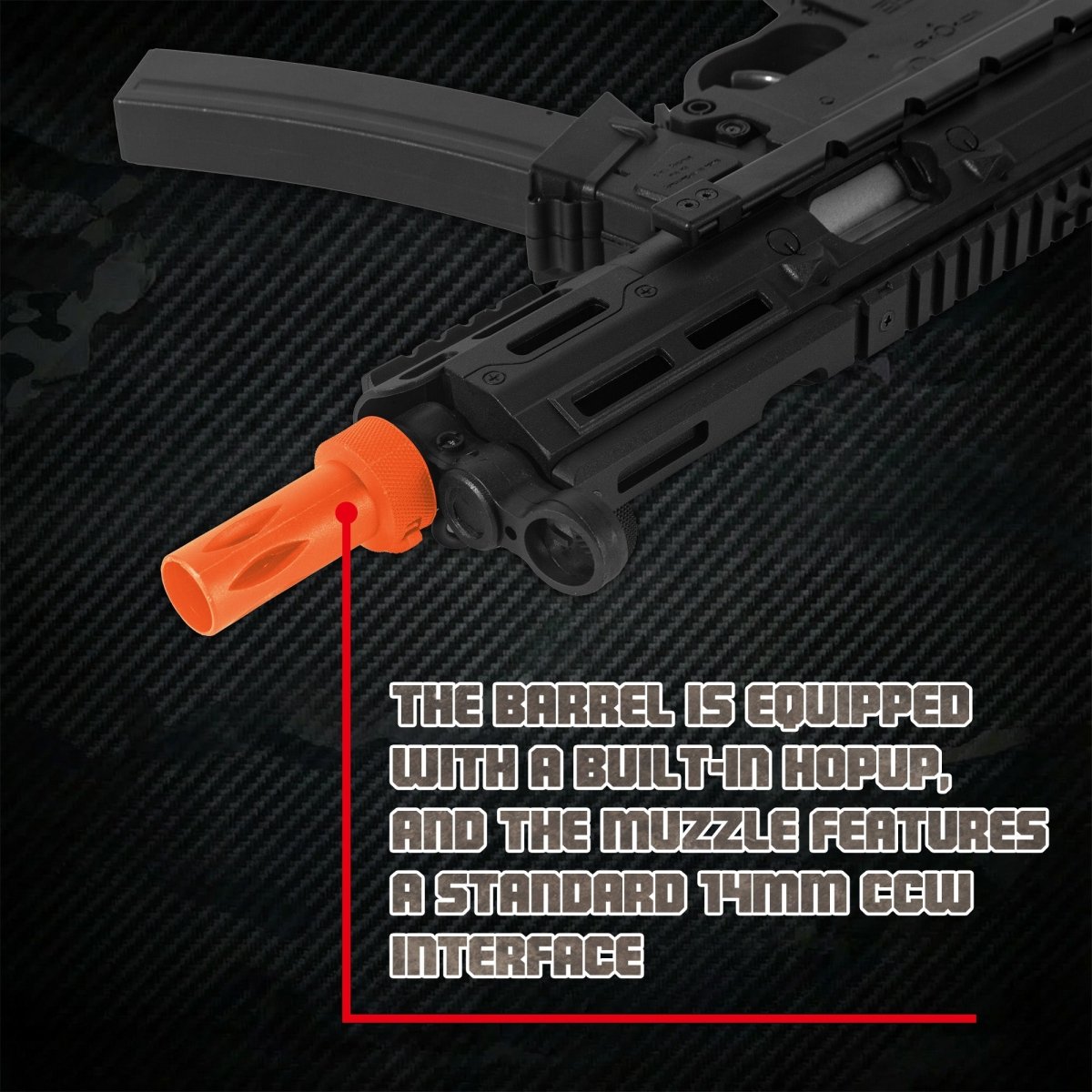 EMERBU Pro-Grade MP5UTG Splatter Gel Ball Blaster Gun(Black) - EMERBUtoysEMERBUtoys