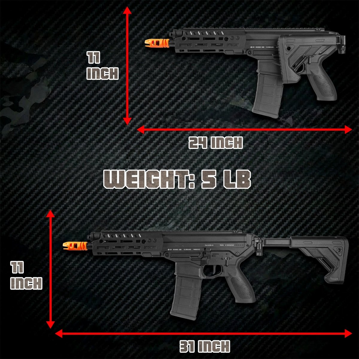 EMERBU Pro-Grade SIG563 Gel Blaster Gun(Black) - EMERBUtoysEMERBUtoys