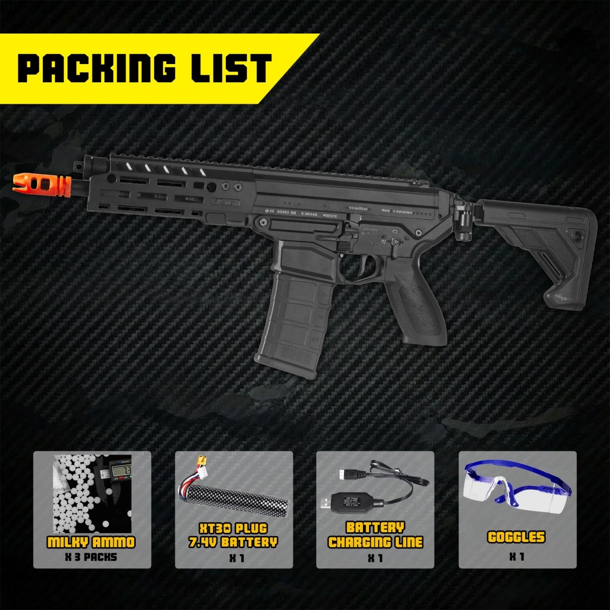 EMERBU Pro-Grade SIG563 Gel Blaster Gun(Black) - EMERBUtoysEMERBUtoys