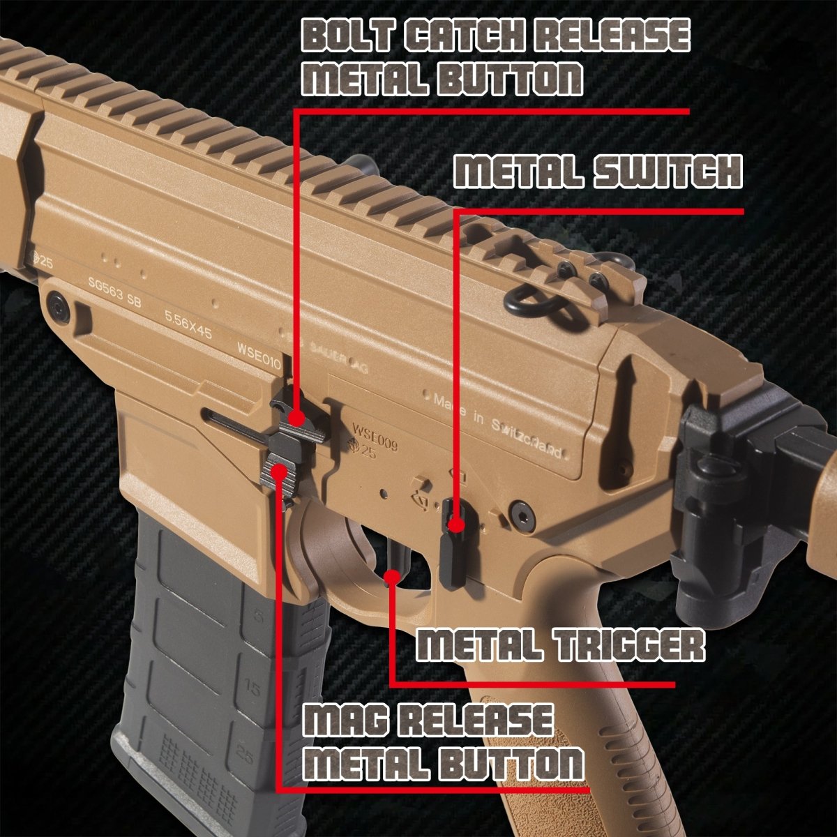 EMERBU Pro-Grade SIG563 Gel Blaster Gun(Tan) - EMERBUtoysEMERBUtoys
