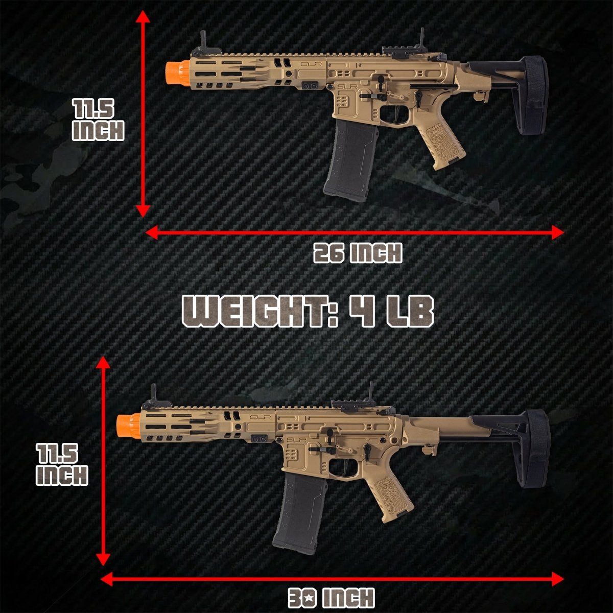 EMERBU Pro-Grade SLRV5 Gel Blaster Gun(Tan) - EMERBUtoysEMERBUtoys